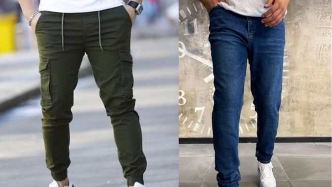 Erkeklere kargo pantolon mu yakışır yoksa kot pantolon mu?