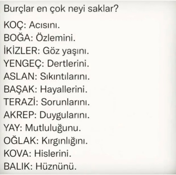 Sen en çok neyi saklarsın?