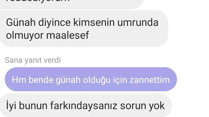 Konuşmak haram diyor da çıkmazdayim sohbet nasıl ilerler?