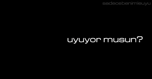 Uyuyor musun şapşik?