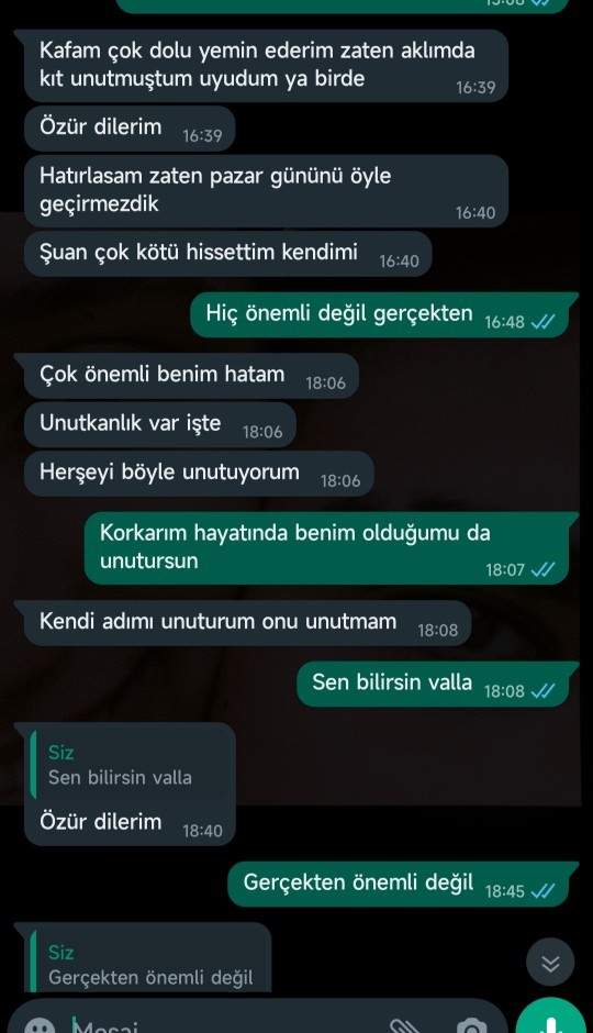 Sevgilim doğum günümü unuttu. Çok kırıldım ama önemi yok dedim. Bu çocuktan olur mu?