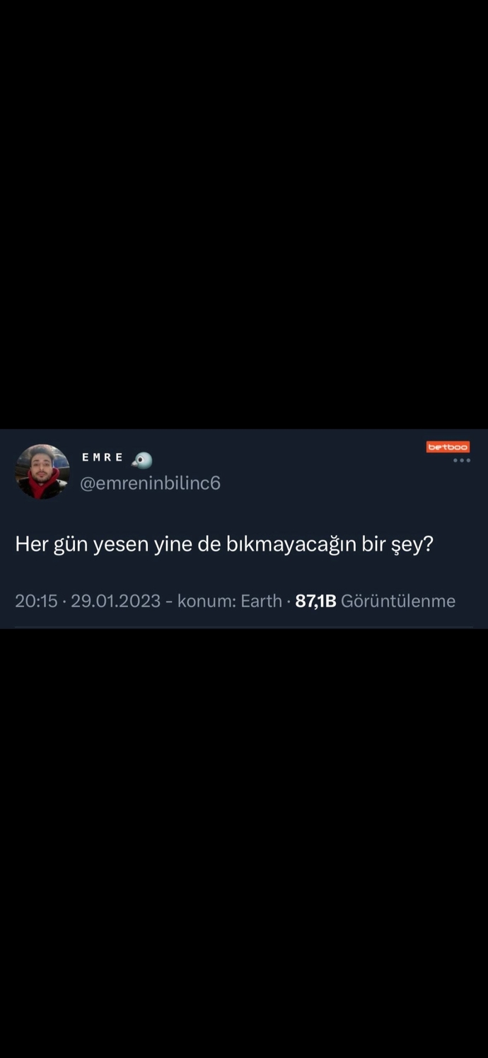 Hergun yesen bıkmayacağın bir şey?