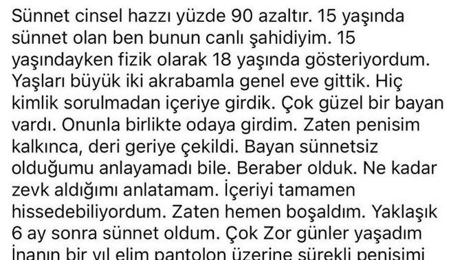 Sünnet his kaybı mıdır?
