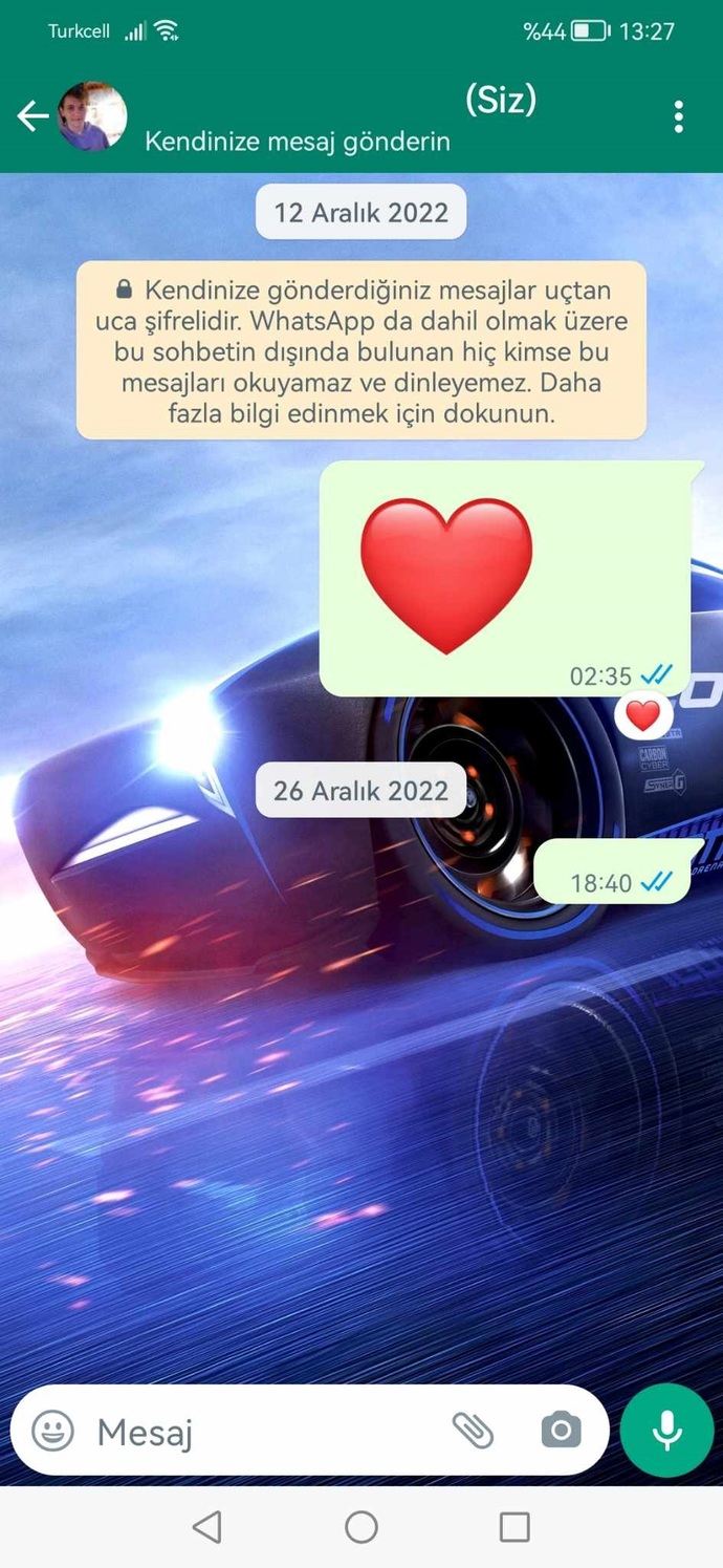 Whatsappda kendinize mesaj attınız mı hiç?