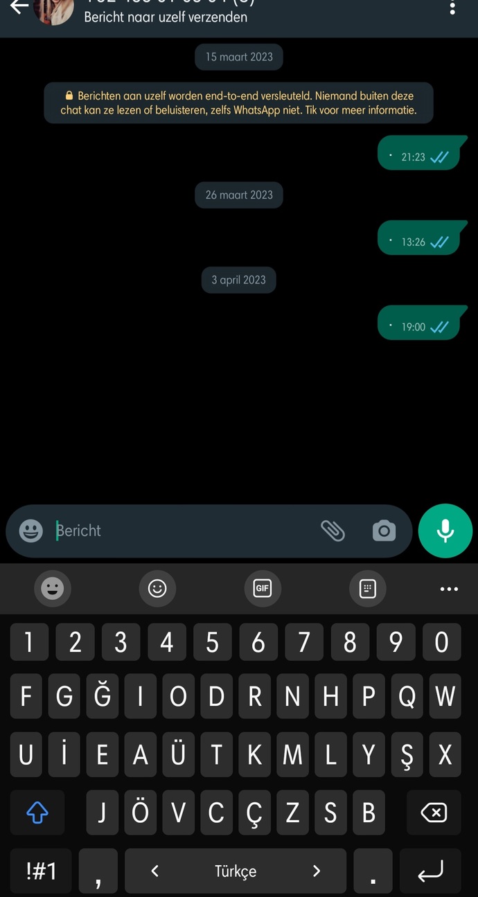 Whatsapp'da kendinize mesaj attınız mı hiç?