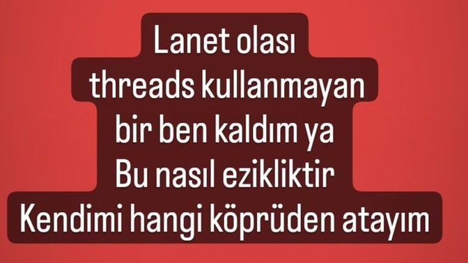 Threads kullanmayan bir tek ben mi kaldım ne yapmalıyım?