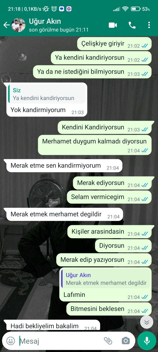 Kendini kandirmiyor mu?