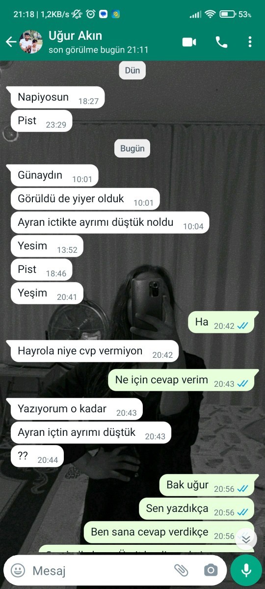 Kendini kandirmiyor mu?