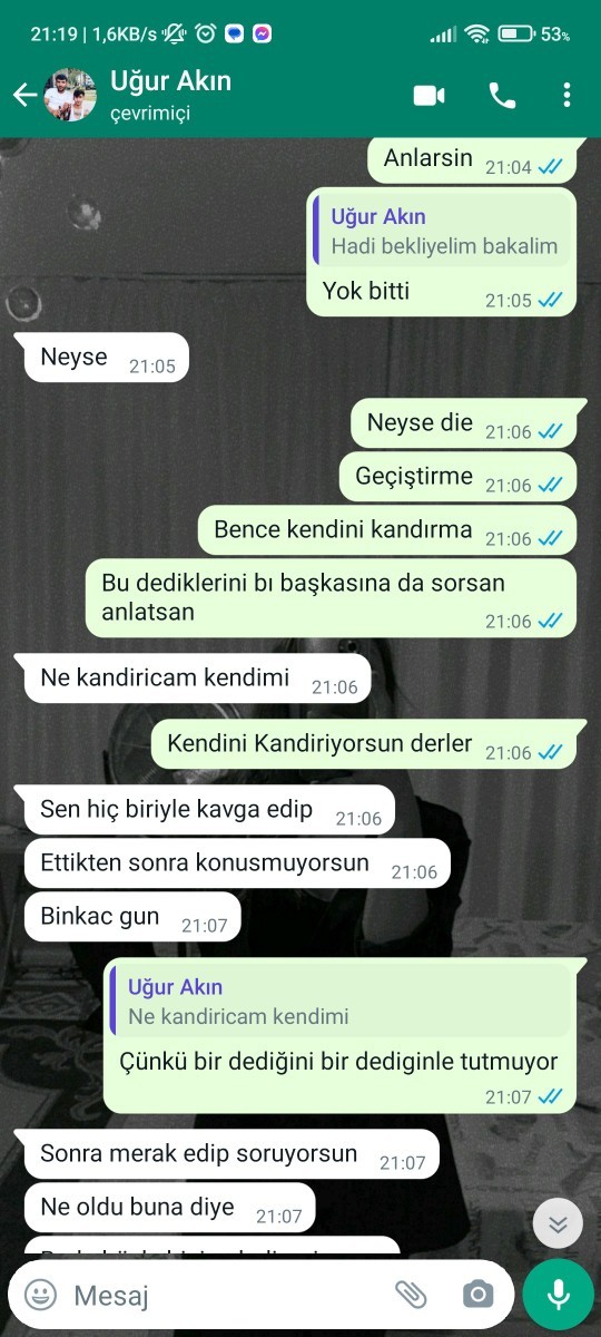Kendini kandirmiyor mu?