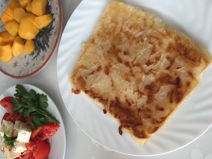 Baklava yufkasından gözleme yaptım , siz hiç denediniz mi?