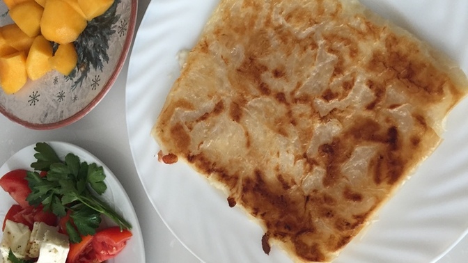 Baklava yufkasından gözleme yaptım , siz hiç denediniz mi?