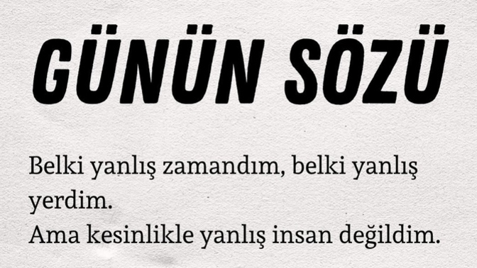 Akşama bir söz bırakır mısınız?