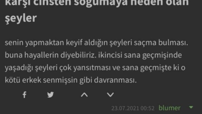 Karşı cinsten soğumanıza neden olan şeyler nelerdir?