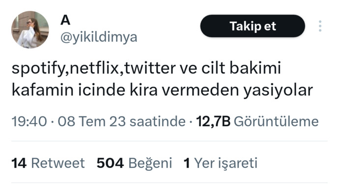 Kızlarsoruyor senden kira almam lazım tatlım...