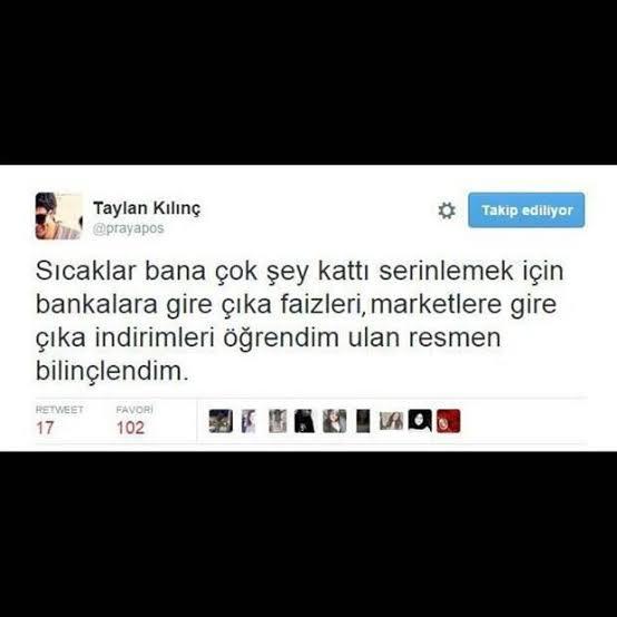 Sıcaklardan bunalmamak için neler yapıyorsunuz?