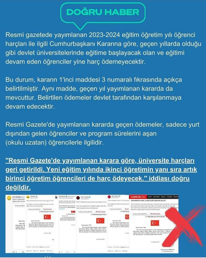 Yeni bir kararla üniversite harçları geri getiriliyor! (İletişim Başkanlığı yalanladı) Üniversite eğitimi için harç ödenmeli mi?