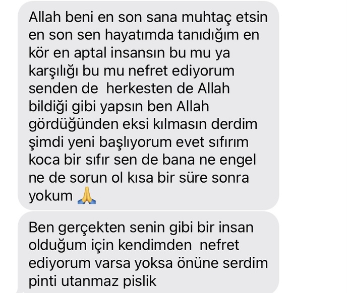Acil nakite sıkışan sevgilim, gönüllü olmadığımı görünce böyle yazdı, haklı mı?