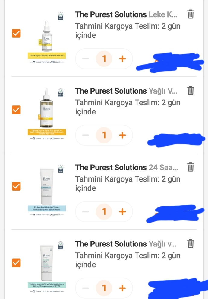 The Purest serumlar hangi sırayla sürülür?