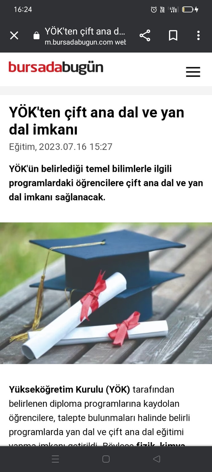 Çift anadal yönetmelik değişti?