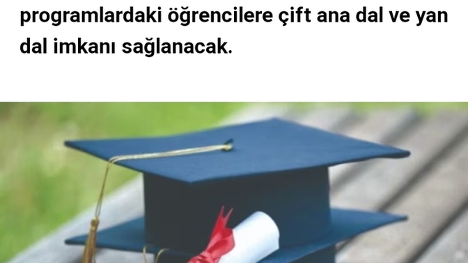 Çift anadal yönetmelik değişti?