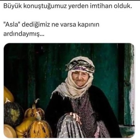 Asla dediğiniz neyi yaptınız?