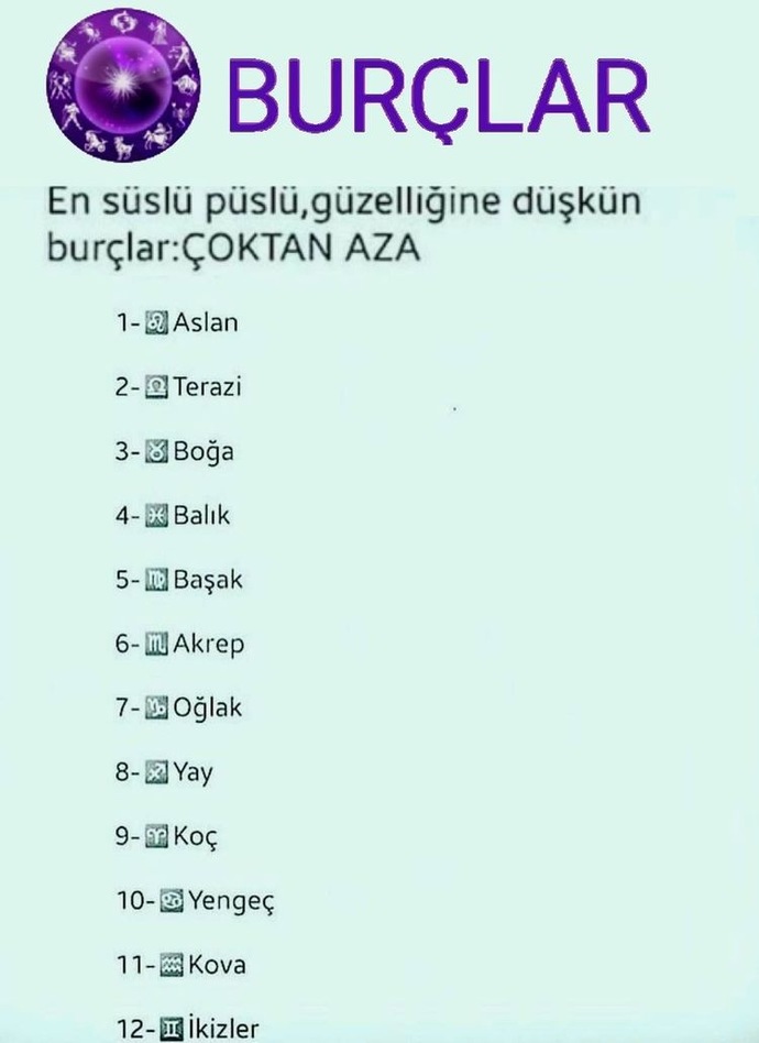 Burcuna göre süslü püslü müsün?