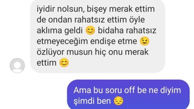 3 yıl önceki sevgilim böyle bir mesaj attı, ne demek istemiş?