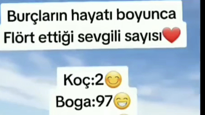 Burcuna göre şimdiye kadar hayatında kaç flörtün oldu?
