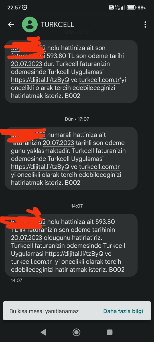 Aylık telefon faturanız kaç ₺?
