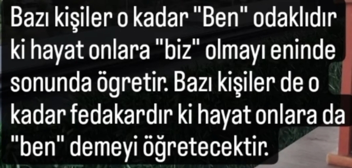 Ben mi yoksa biz mi odaklı bir kişisiniz?