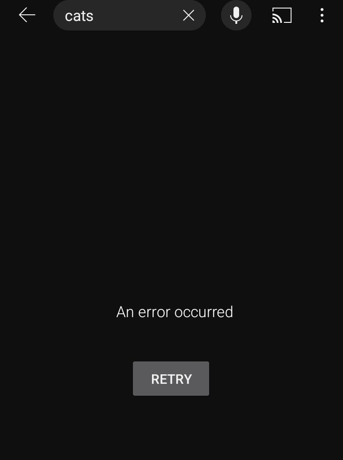 Youtube arama sonucu neden çalışmıyor? An error occurred hatasını neden verir?