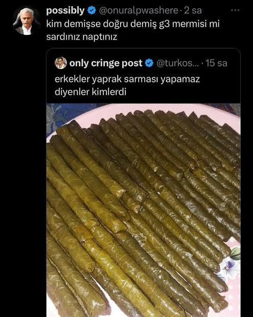 Erkeklerde yaprak sarması sarabilir mi?