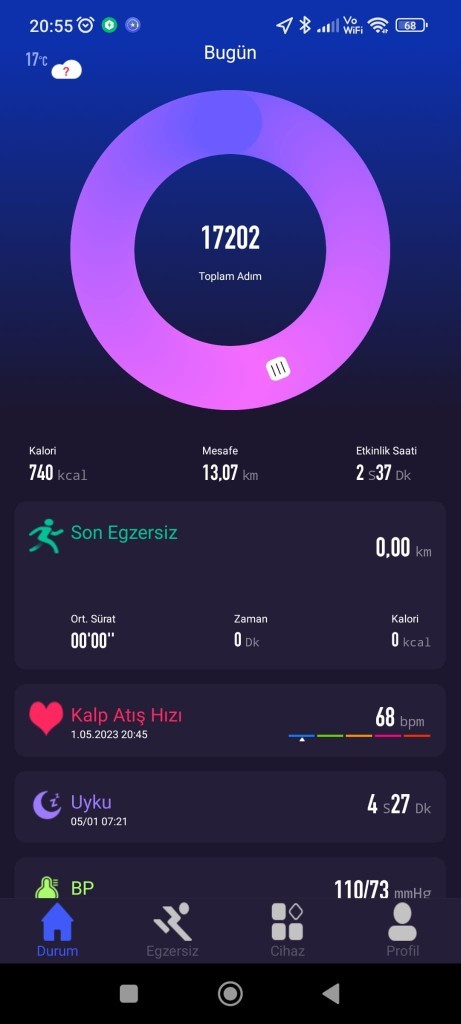 Günlük ortalama kaç adım atıyorsun?