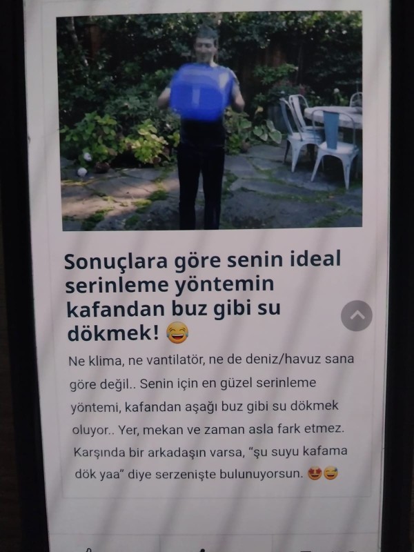 Sorulara cevaplarını ver, öğren! Sıcak havalarda nasıl serinliyorsun 🌞?