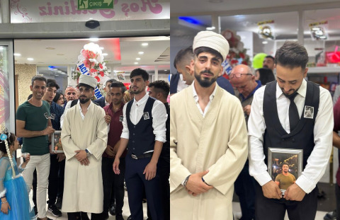 Siirtte bir düğünde damadın arkadaşları Acı kaybımız yazılı çelenkle cenaze şakası yapmışlar. Sizce komik mi?