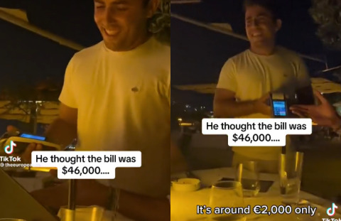 46 bin TLlik hesabı dolar zanneden turist tepki göstermiş, 2.000 Euro olduğunu öğrenince de gülmüş. Paramız çok mu değersiz?