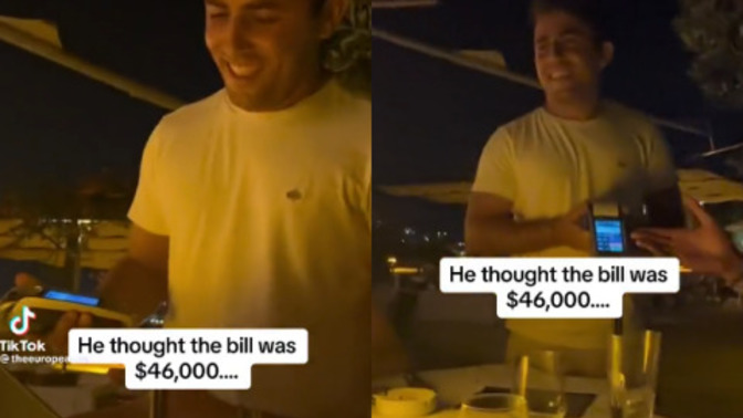 46 bin TL'lik hesabı dolar zanneden turist tepki göstermiş, 2.000 Euro olduğunu öğrenince de gülmüş. Paramız çok mu değersiz?