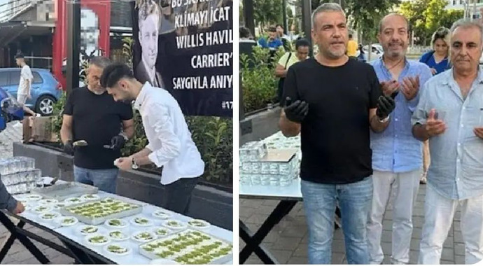 Adanada vatandaşlar klimayı icat eden Willis Haviland Carrier anısına tatlı dağıttı. Sen hangi mucidin hangi icadı için duacısın?