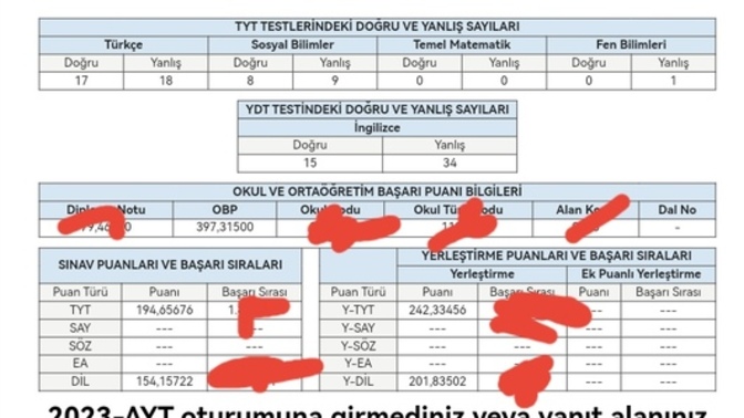 Özel üniversitede okuyacağım 1. Tercihe yazacam bu puanlarla alırlar mı :/?