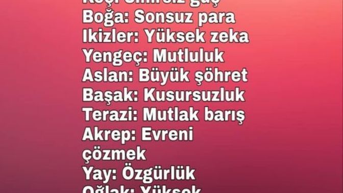 Burcuna göre dileğin ne?