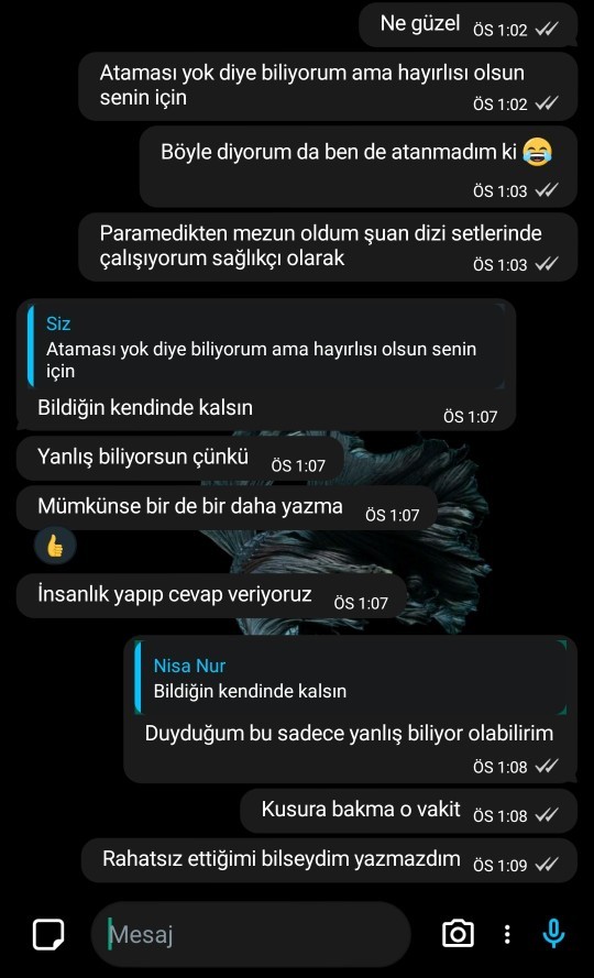 Eğitim için ayrılan sevgili?