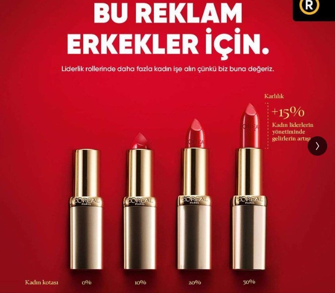 #LOréalParis de geride durmak yok, kızlar bir adım öne diyor! Kadın yöneticilerin %24 daha başarılı olduğunu biliyor muydunuz?