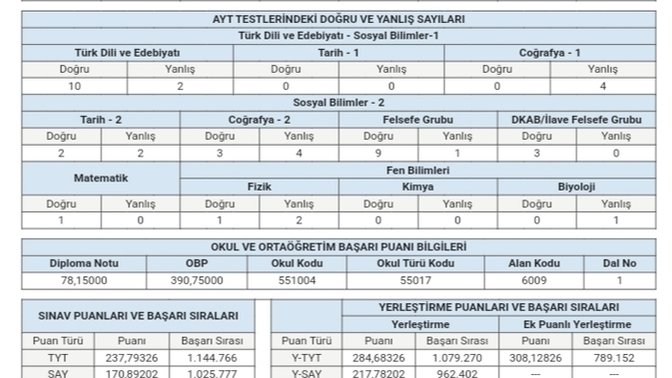 YKS sonucuma göre yerleşebilir miyim?