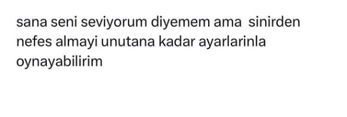Seni seviyorum diyemem ama?