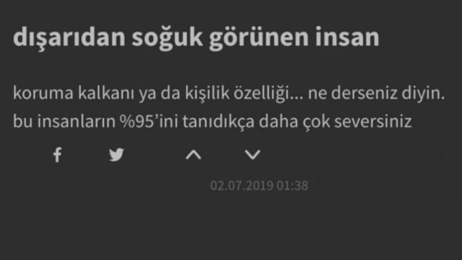 Peki siz dışardan soğuk görünüp aslında samimi olanlardan mısınız? Yoksa dışardan da içerden de soğuk olanlardan mı 😂😂 ?