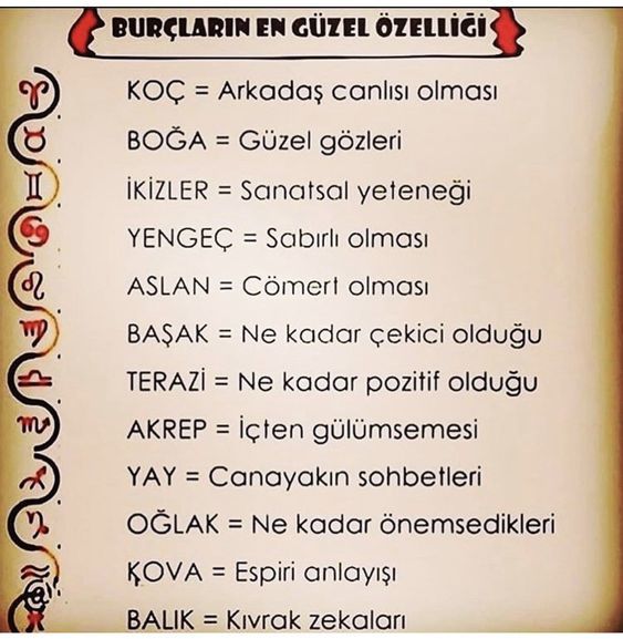 Burçların en güzel özelliği nedir?