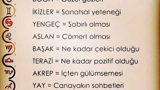 Burçların en güzel özelliği nedir?