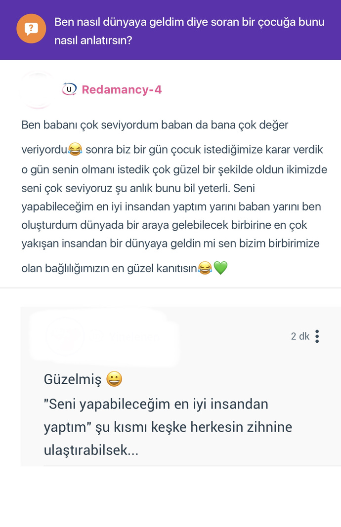 “Ben dünyaya nasıl geldim” sorusunu yönelten çocuğunuza nasıl bir cevap verirsiniz?