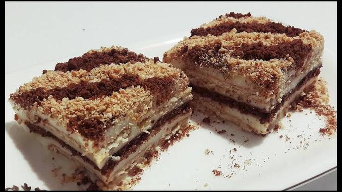Pudingli bisküvi pastası yaptım, sever misiniz?