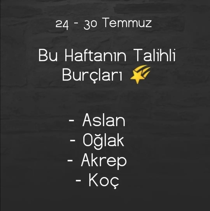 Burçlara göre bu haftaki şansınız nedir?
